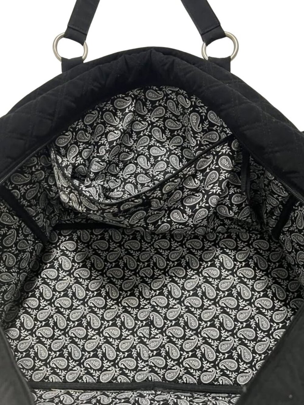 Vera Bradley Vintage Grand Black Weekender Duffle Bag - New - Never Used - Picture 2 of 6